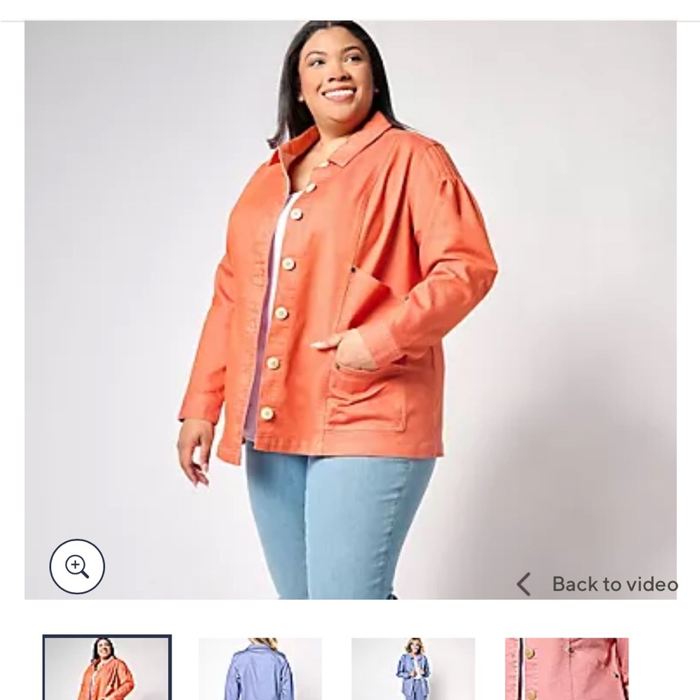AnyBody Regular Stretch Twill Utility Jacket with Pockets